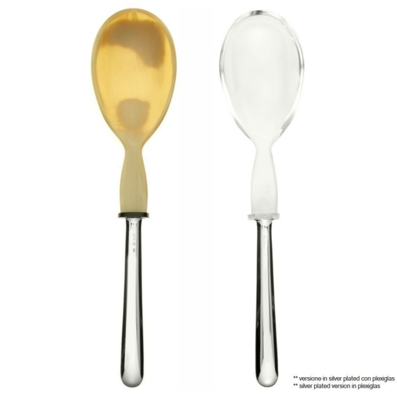 MODERNO SALAD SERVING SPOON, SILVER-PLATED