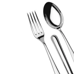 FORCHETTA SERVIRE INSALATA MODERNO, PLACCATO ARGENTO