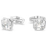 MILLENIA: CUFFLINK WHITE, RHODIUM PLATED 5733306
