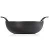 24 CM CAST IRON BALTI WOK CASSEROLE