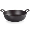 24 CM CAST IRON BALTI WOK CASSEROLE