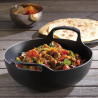 24 CM CAST IRON BALTI WOK CASSEROLE