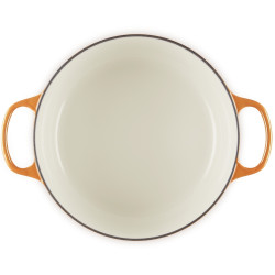 ROUND CAST IRON CASSEROLE, 100 YEARS ANNIVERSARY