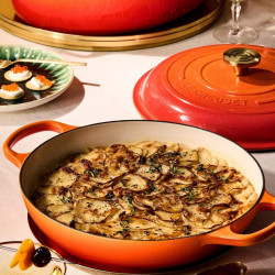 LOW ROUND CASSEROLE 30 CM, 100th ANNIVERSARY ORANGE