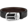 LEATHER REVERISBLE BELT, BLACK & BROWN 114412