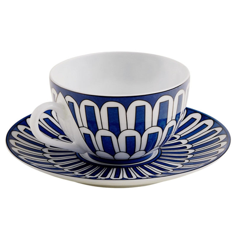 TEA CUP WITH SAUCER, BLEUS D AILLEURS 30016P