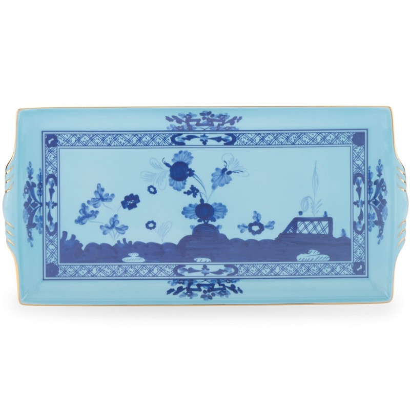 RECTANGULAR TRAY WITH HANDLES, ORIENTE ITALIANO