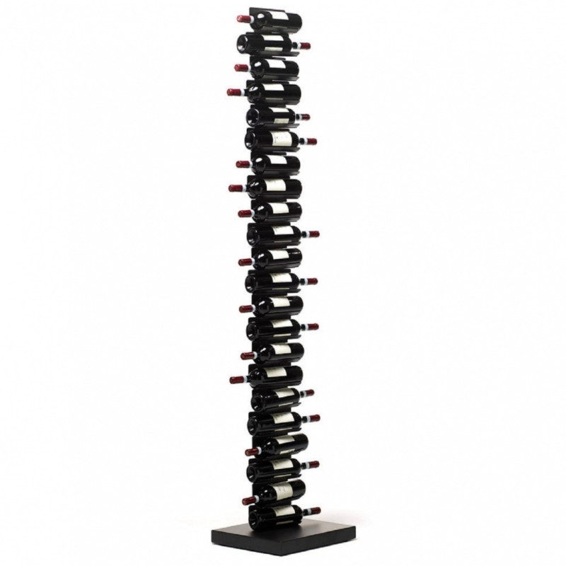 PORTA BOTTIGLIE PTOLOMEO VINO, NERO 213 CM PTVINO213BB