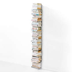 WALL LIBRARY 11 SHELVES, 155 CM BLACK PTWALL155/B
