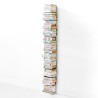 WALL LIBRARY 11 SHELVES, 155 CM BLACK PTWALL155/B