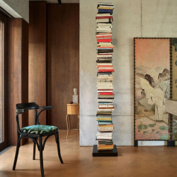 STANDING BOOKSHELF 15 SHELVES, BLACK 215 CM PTBB215