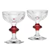 SET OF 2 RED CHAMPAGNE COUPES, HARCOURT 2814393