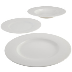SET OF 18 BASIC WHITE PLATES, 19-5277-8801
