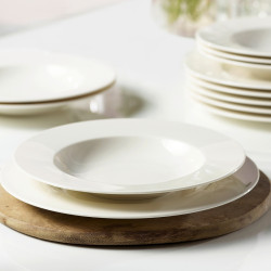 SET OF 18 BASIC WHITE PLATES, 19-5277-8801