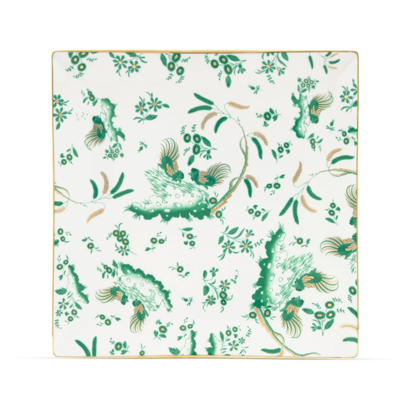 PORCELAIN SQUARED CHANGE TRAY, ORO DI DOCCIA