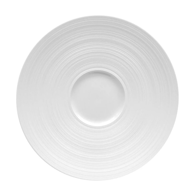 29 CM MISE EN BOUCHE PLATE, SATIN WHITE HEMISPHERE