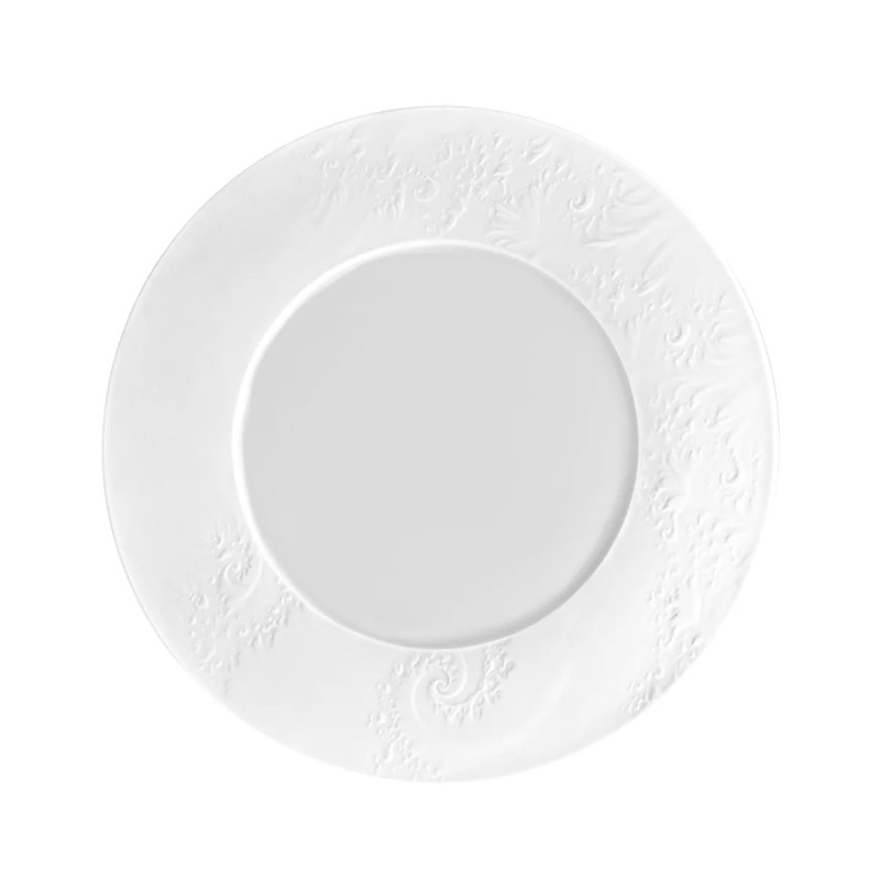 27 CM DINNER PLATE, WHITE TURBULENCE