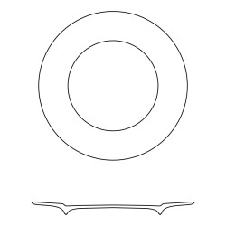 PIATTO PIANO 27 CM, TURBOLENCE BIANCO