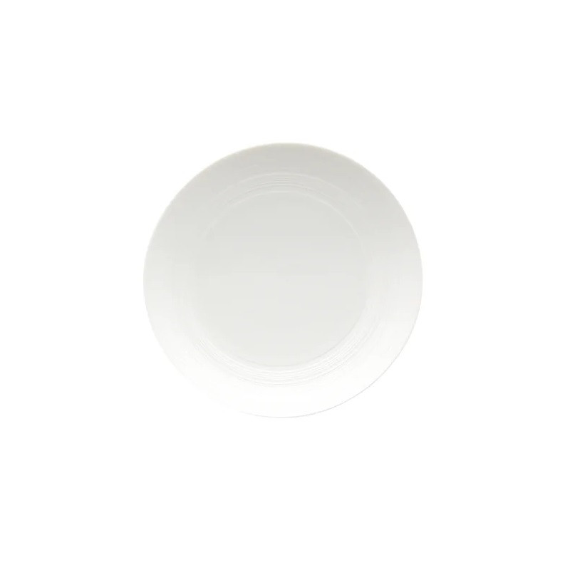 10 CM FLAT PLATE, SATIN WHITE HEMISPHERE