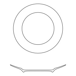 PIATTO PIANO 27 CM, SWAN BIANCO SATINATO