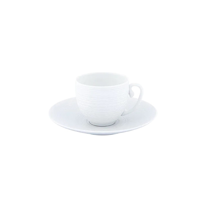 TAZZA ESPRESSO CON PIATTO, HEMISPHERE BIANCO