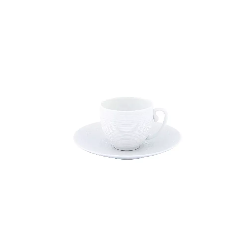TAZZA ESPRESSO CON PIATTO, HEMISPHERE BIANCO