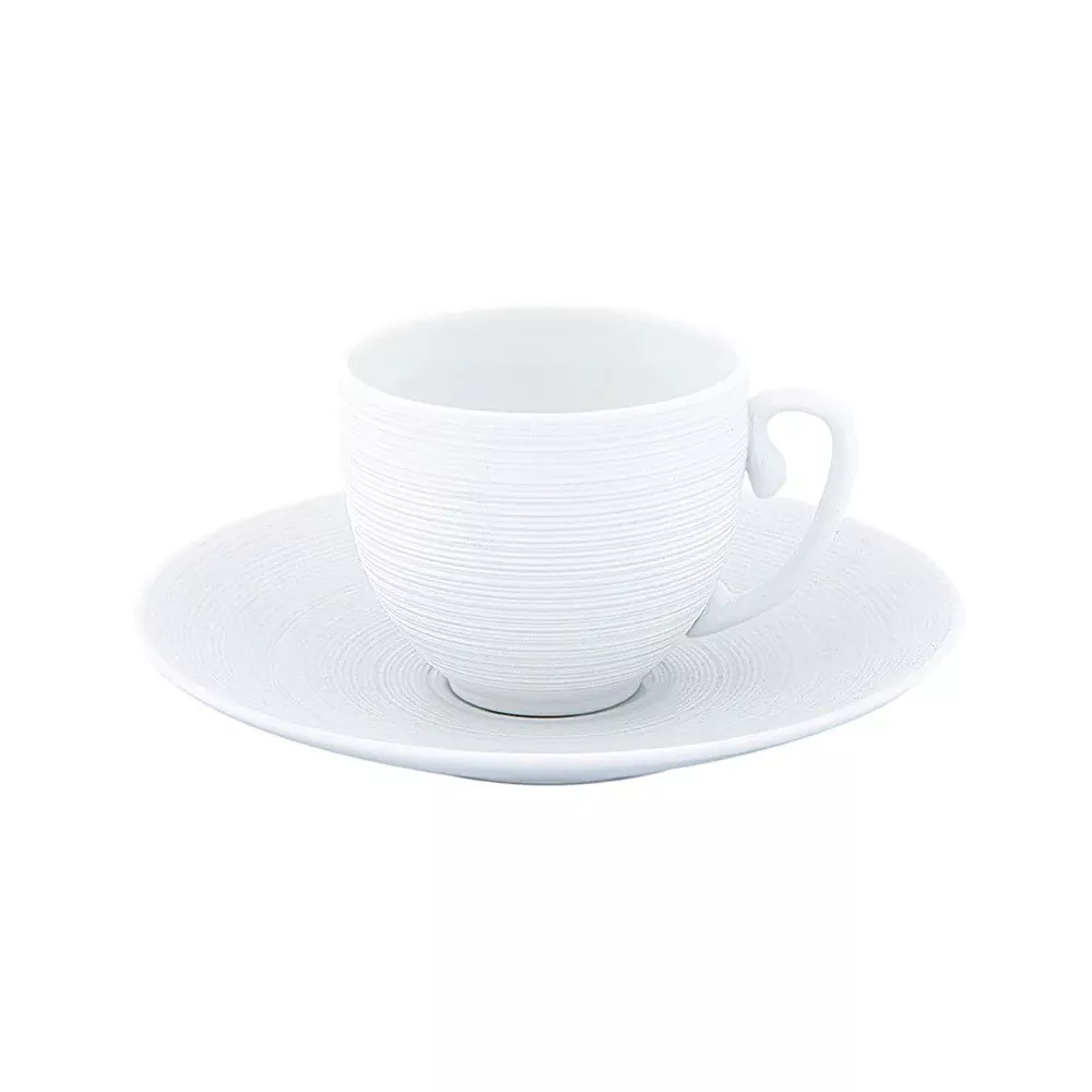 TAZZA CAFFE GRANDE CON PIATTO, HEMISPHERE BIANCO