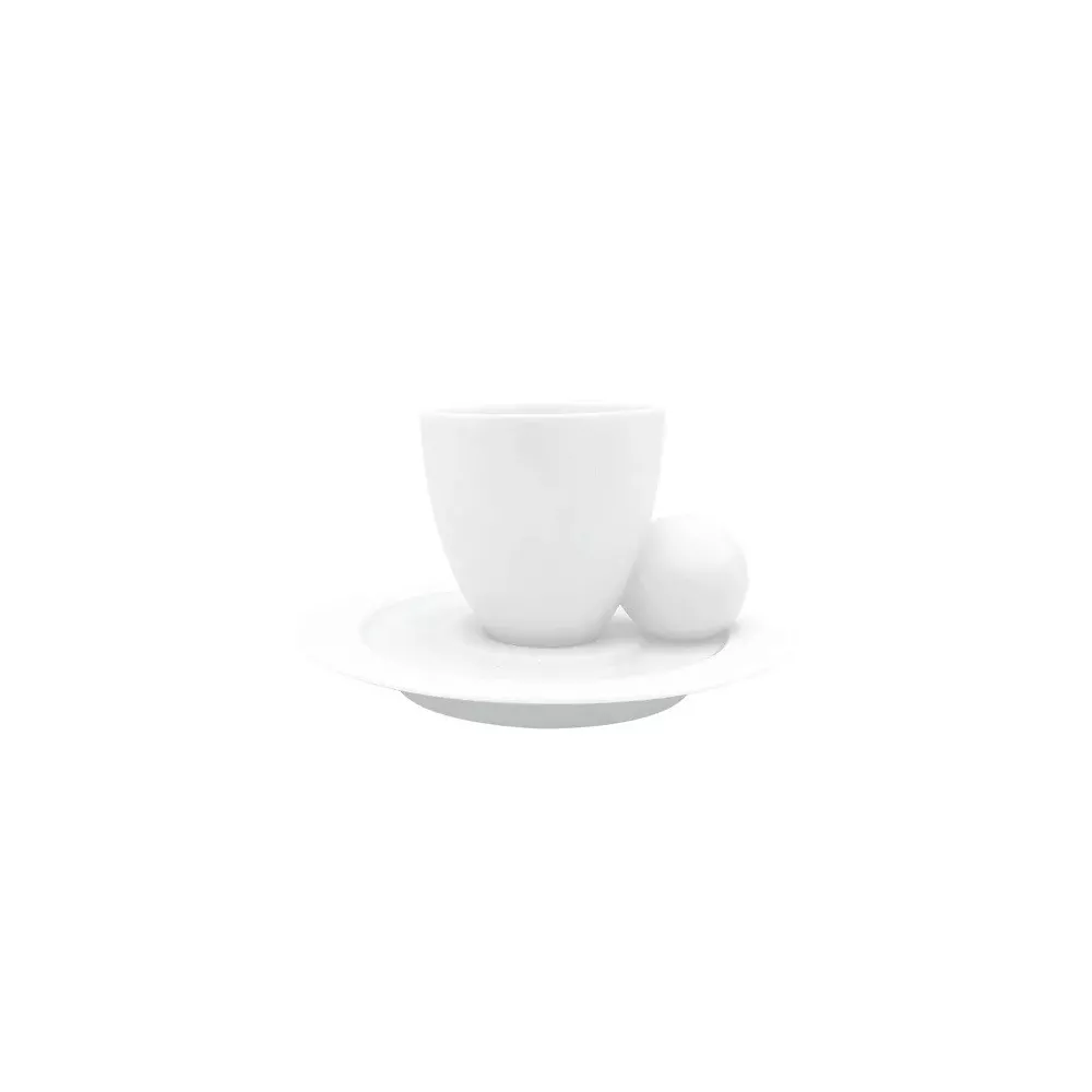 TAZZA ESPRESSO CON PIATTO, REVE BIANCO SATINATO