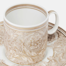 TAZZA CAFFE CON PIATTINO BAROCCO BEIGE, 19335-403782-14715 VERSACE