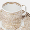 BEIGE BAROQUE COFFEE CUP AND SAUCER, 19335-403782-14715 VERSACE