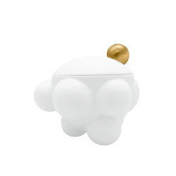 SUGAR BOWL WITH LID, GOLDEN...