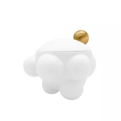 SUGAR BOWL WITH LID, GOLDEN...