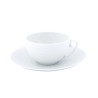 BREAKFAST CUP WITH SAUCER, WHITE HEMISPHERE