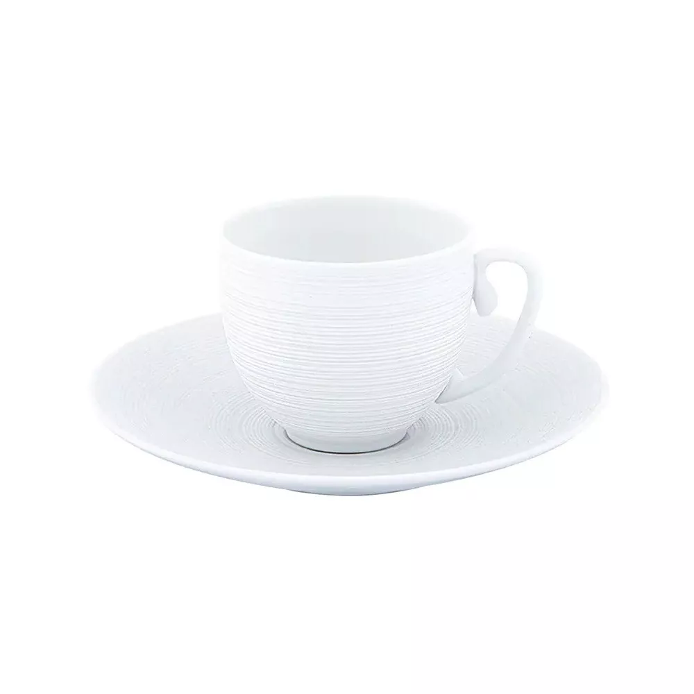 TAZZA CAPPUCCINO CON PIATTO, HEMISPHERE BIANCO
