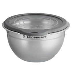 STEEL BOWL WITH GLASS LID