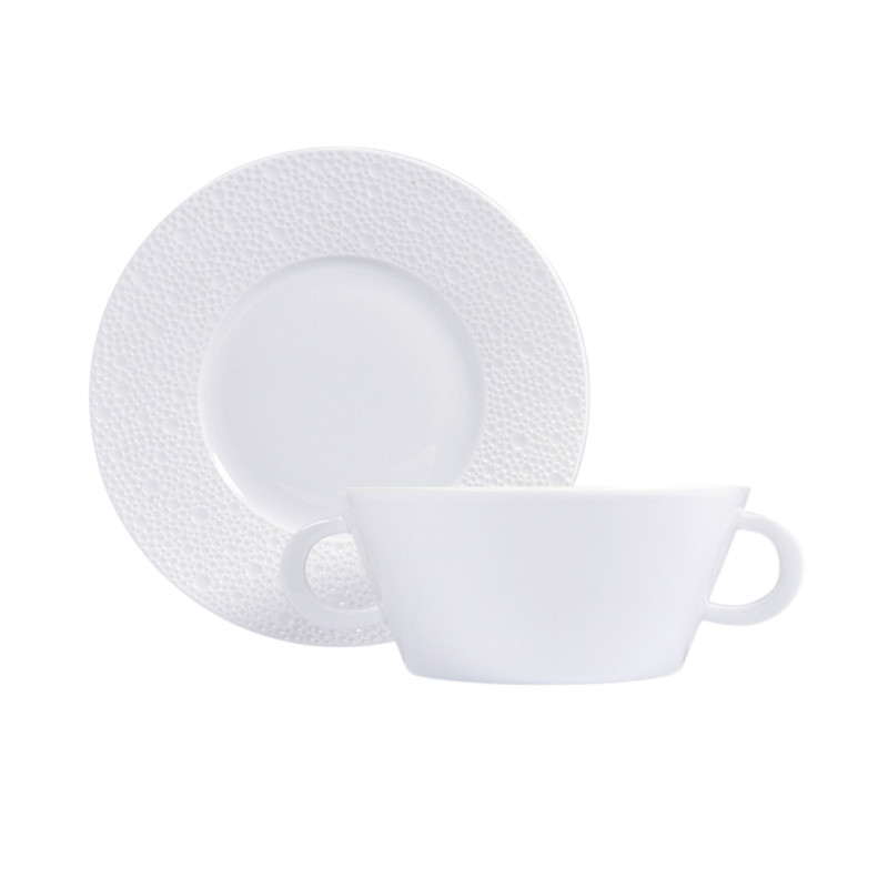 TAZZA BRODO CON PIATTO ECUME BIANCO