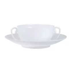 BROTH CUP WITH SAUCER,...