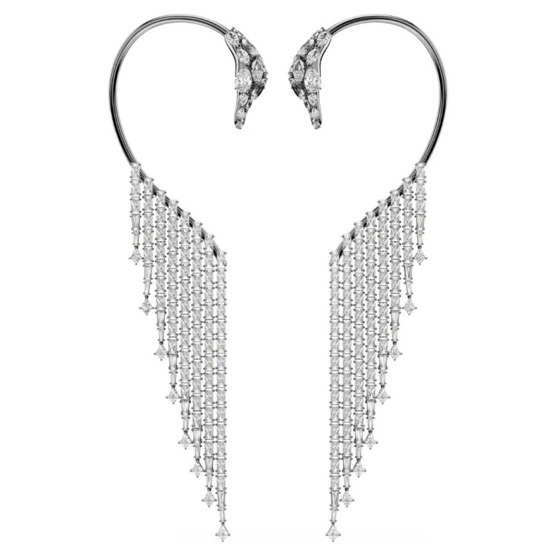 ORECCHINI A CLIP VIENNA COLLECTION BIANCO, PLACCATURA RUTENIO 5714555