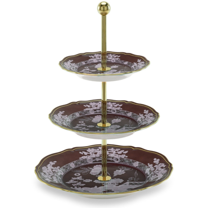 PORCELAIN 3 TIERED SERVER, ORIENTE ITALIANO