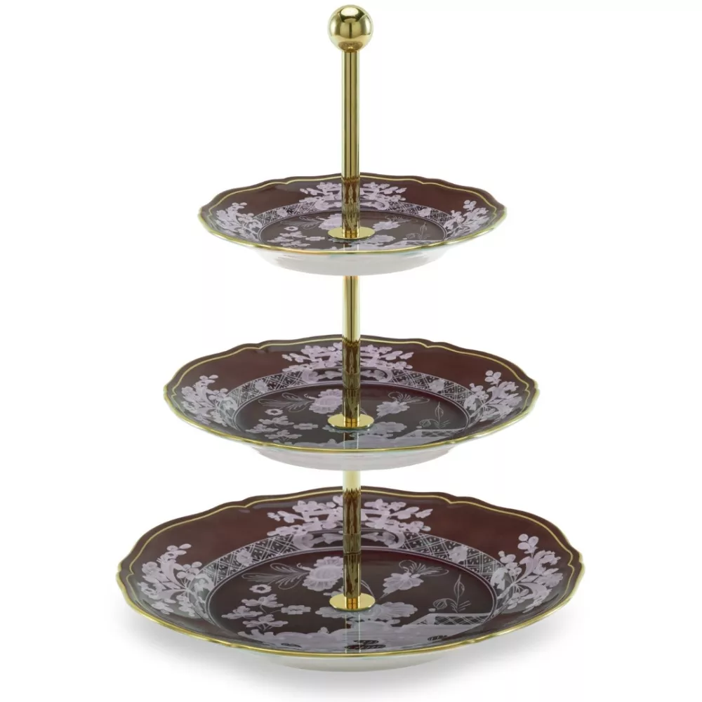PORCELAIN 3 TIERED SERVER, ORIENTE ITALIANO