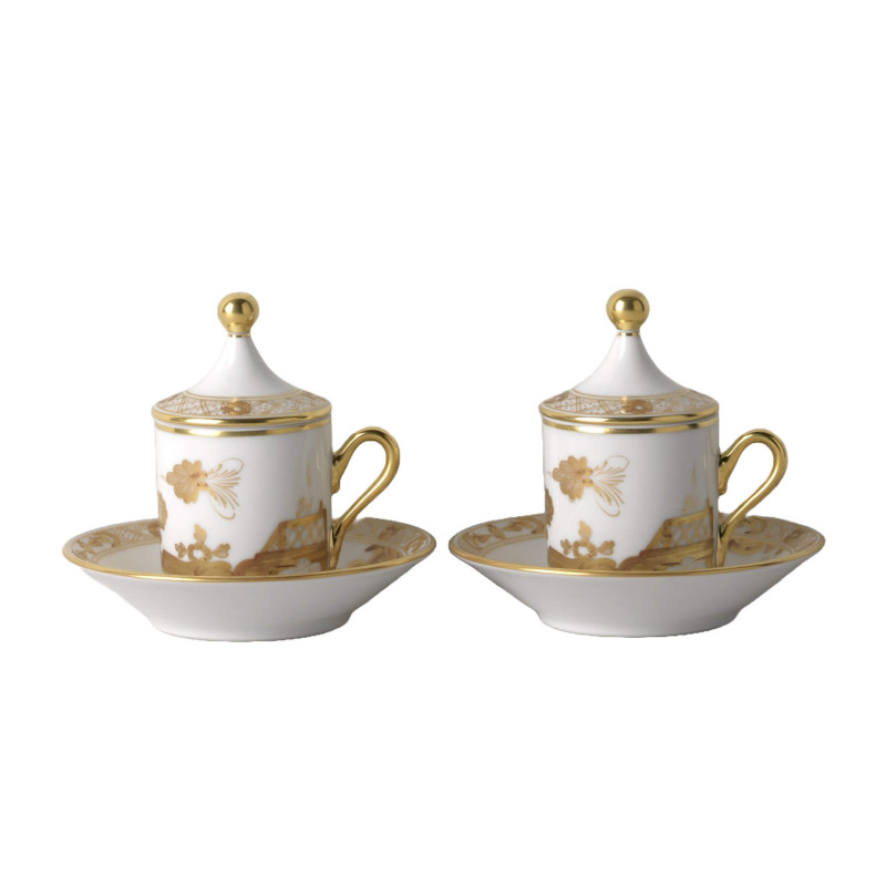 SET TAZZINE CAFFE PER 2, AURUM ORIENTE ITALIANO