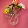 GLASS HEART VASE 25 CM, LOVE IN BLOOM 9922