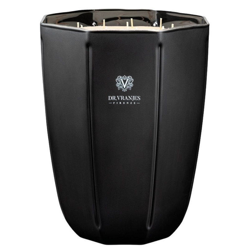ROSA E TOBACCO SCENTED CANDLE, ONYX VASE