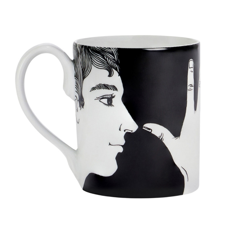 MARAMEO MUG, BLACK AND WHITE