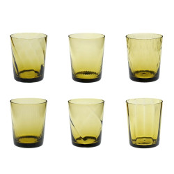 SET OF 6 COLOURED TUMBLERS, TRIBECA