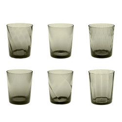 SET OF 6 COLOURED TUMBLERS,...