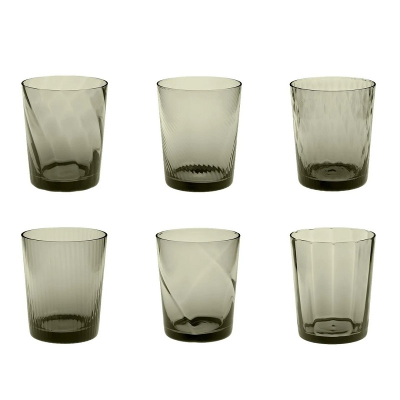 SET OF 6 COLOURED TUMBLERS, TRIBECA
