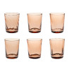 SET OF 6 COLOURED TUMBLERS, TRIBECA