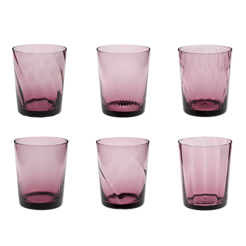 SET OF 6 COLOURED TUMBLERS, TRIBECA