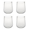 SET OF 4 CLEAR TUMBLER, CRACKLE CRA008/101